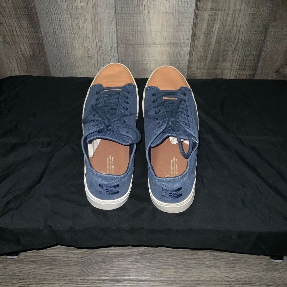 TOMS Men’s Low-Top Canvas/Leather Casual - Picture 2 of 10